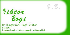 viktor bogi business card